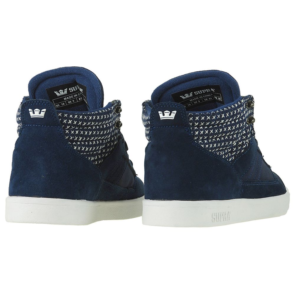 Chaussures de Skate Supra Bandit Bleu Marine Navy Suede/Canvas Homme | FXC-53537280